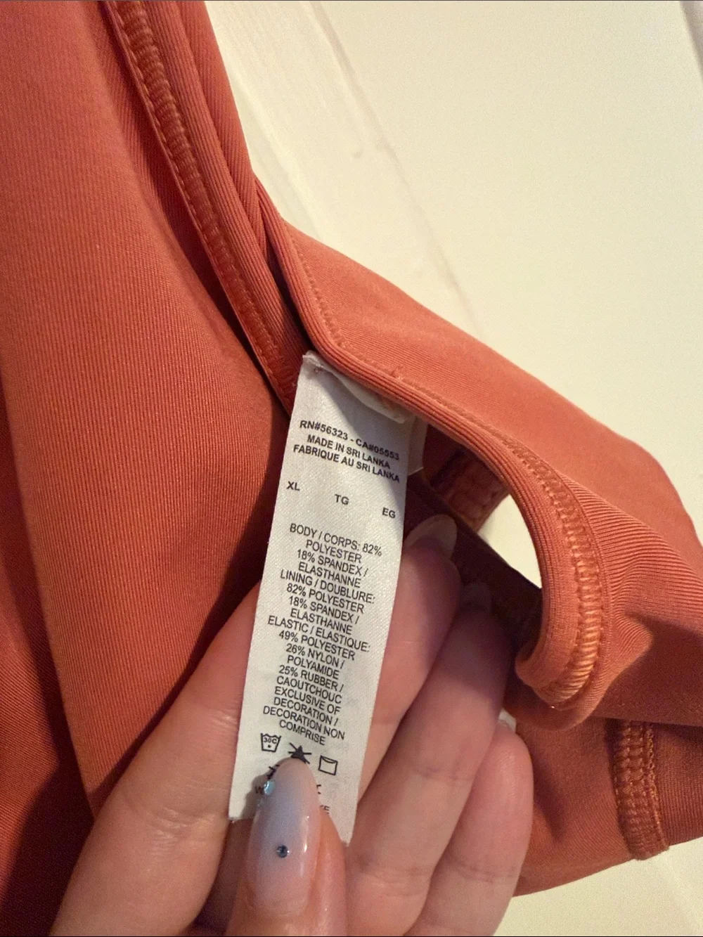 Nike Coral-Orange Racerback Sports Bra
